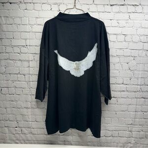 GAP YZY Black Shirt with White Bird Design NEW SZ M oversized